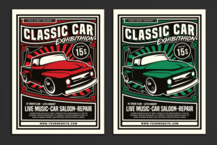 Classic Car Exhibition: Designing with 2 Colors and 2 PSD Files