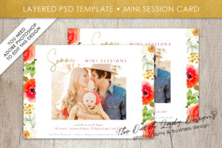 Summer Mini Photo Session Card Template Design 43