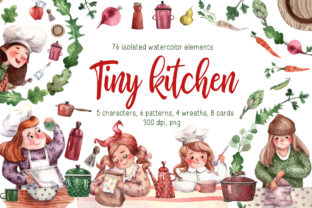 Tiny Kitchen - Watercolor Clip Art Set: A Versatile Resource for Creative Projects