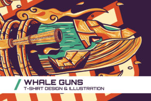 Whale Guns T-Shirt Illustration: A Versatile Design for Creative Expression
